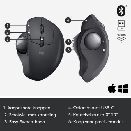 Logitech-MX-Ergo-muis-Rechtshandig-RF-draadloos-Bluetooth-Trackball-440-DPI-910-005179