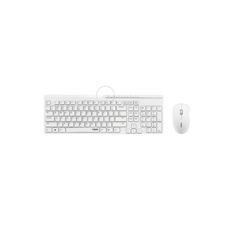 Rapoo-8100-Wireless-Keyboard-Mouse-Desktopset-White-AZERTY-BE-RP-X8100-WH-B